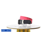 Pavone – Cintura in vela riciclata. Colori rosa e grigio.